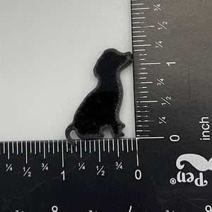pre-cut sitting puppy, oceanside black 96 COE, 3 sizes available