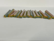 Load image into Gallery viewer, Spring rainbow leaves! 96 COE murrini, millefiore, 1.5 oz sticks