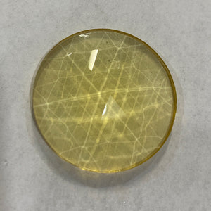 30mm light amber faceted jewel