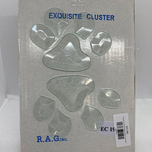 EC190 Paw bevel cluster (2 paw prints)