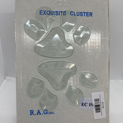 EC190 Paw bevel cluster (2 paw prints)