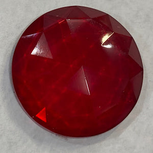 25mm red faceted jewel