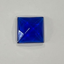 Load image into Gallery viewer, 18mm square cobalt blue faceted jewel