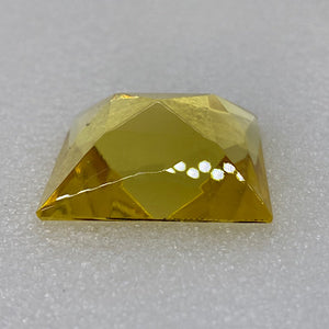 SALE:  35mm square yellow faceted jewel