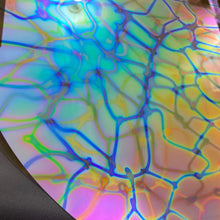 Load image into Gallery viewer, CBS dichroic: reptilian mixture on 0.040 float glass, quarter sheet