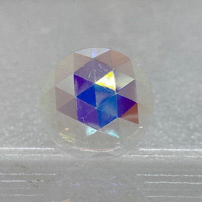 20mm iridescent crystal faceted jewel
