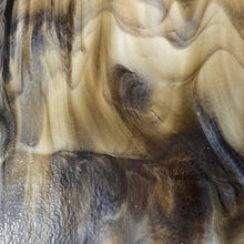 Load image into Gallery viewer, B210930 bullseye white, dark brown streaky 90 COE 8.5 x 10