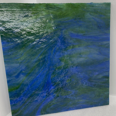 Y6064SP youghiogheny light blue ice, dark green, dark blue stipple 10 x 12