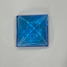 Load image into Gallery viewer, 25mm square aquamarine faceted jewel