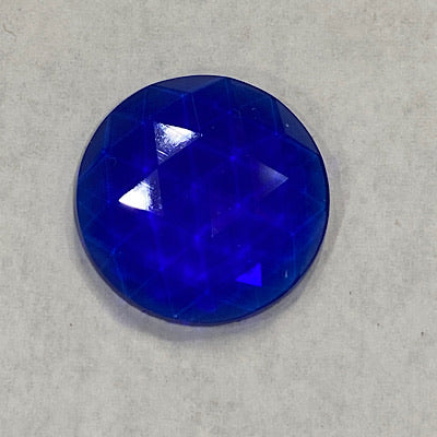 20mm dark blue faceted jewel