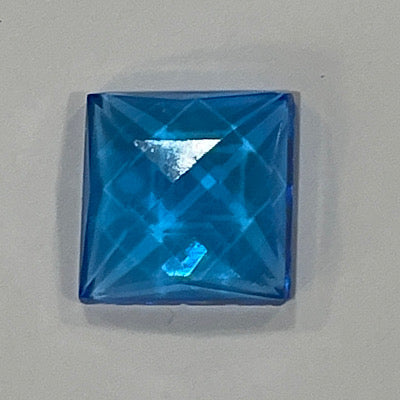 SALE:  18mm square aquamarine faceted jewel