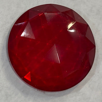 25mm smooth round red jewel