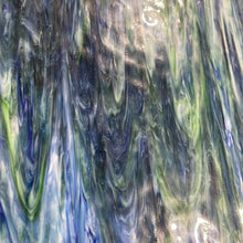 Load image into Gallery viewer, AG100 artisan glass blue, green, white mottled 12 x 15