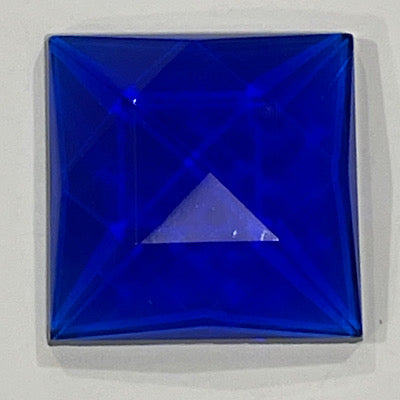 SALE: 30mm square cobalt blue faceted jewel