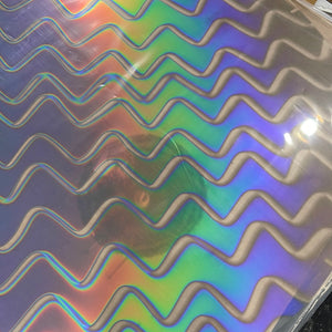 CBS rainbow 2+ twizzle dichroic on 0.040 float glass, quarter sheet
