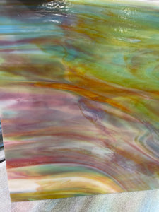 WIWO35 wissmach pink, yellow, blue, white wispy 8 x 14