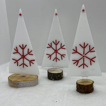 Load image into Gallery viewer, White with red snowflake Christmas trees