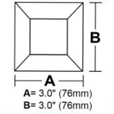 3 x 3 square bevel
