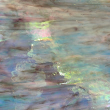 Load image into Gallery viewer, AG103I artisan glass sky blue, dark purple, white iridescent 12 x 15