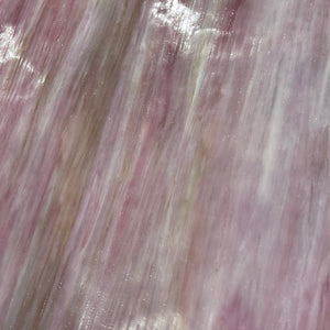 AG213 artisan glass pink, white with a hint of amber 12 x 15