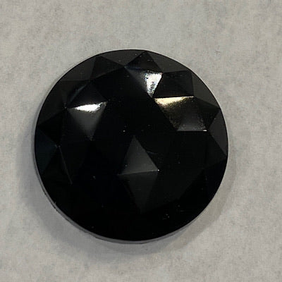 25mm black faceted jewel