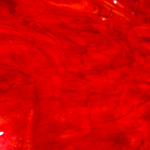 AG201 artisan glass cherry red cathedral 12 x 15