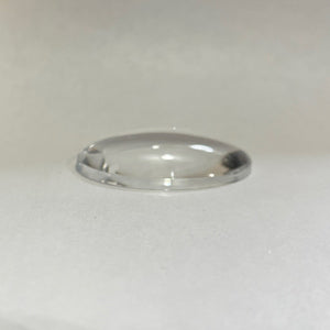 SALE: 40mm x 30mm smooth oval clear jewel