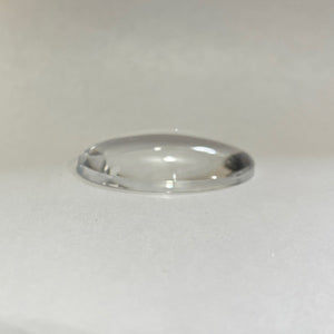 40mm x 30mm smooth oval clear jewel