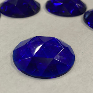 28mm blue faceted jewels