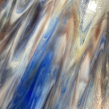 Load image into Gallery viewer, Sale:  WI437 wissmach blue, amber, purple, white  wispy 10.5 x 10.5