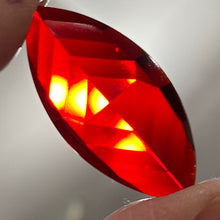 Load image into Gallery viewer, SALE:  42mm x 20mm dark red navette jewel