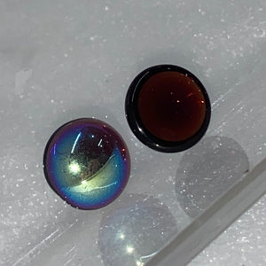 15mm amethyst iridescent smooth jewel
