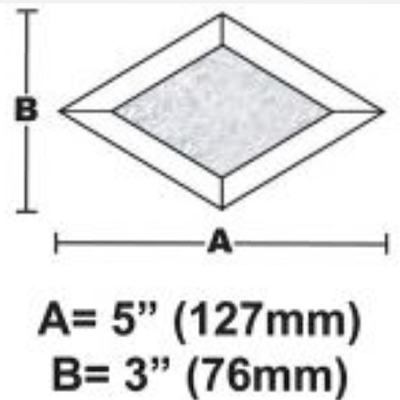 3 x 5 diamond glue chip bevel