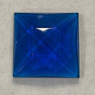 25mm square turquoise faceted jewel