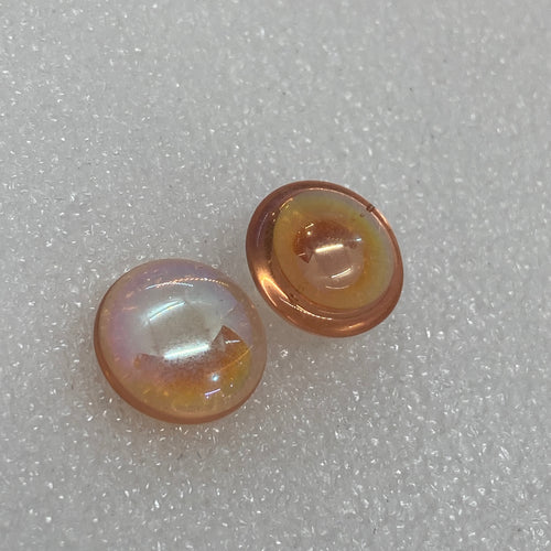 SALE:  15mm peach iridescent smooth jewel