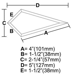 5” x 2.25” kite bevel