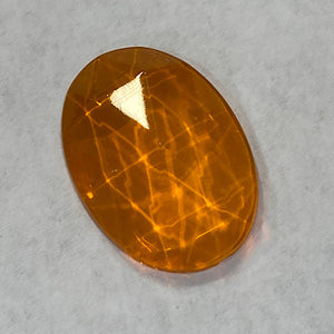 Sale: 18mm x 25mm orange faceted oval jewel