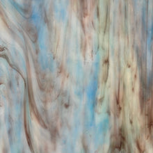Load image into Gallery viewer, AG103I artisan glass sky blue, dark purple, white iridescent 12 x 15