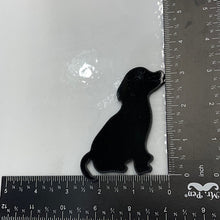 Load image into Gallery viewer, pre-cut sitting puppy, oceanside black 96 COE, 3 sizes available