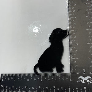 pre-cut sitting puppy, oceanside black 96 COE, 3 sizes available