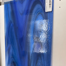 Load image into Gallery viewer, OFR9667 oceanside fusers reserve polar vortex 96 COE 12 x 12 (pale blue with blue opal and blue aventurine)