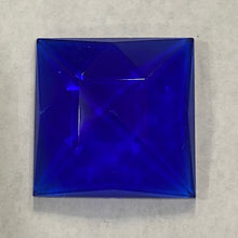 Load image into Gallery viewer, 25mm square cobalt blue faceted jewel