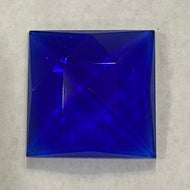 25mm square cobalt blue faceted jewel