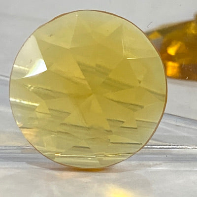 20mm amber faceted jewel