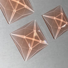 Load image into Gallery viewer, 50mm x 50mm selenium pink square faceted jewel
