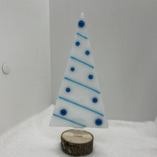 Load image into Gallery viewer, White and aqua Christmas trees