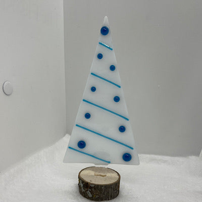 White and aqua Christmas trees
