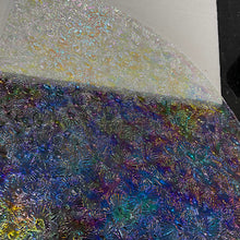 Load image into Gallery viewer, CBS mixture dichroic corkscrew wissmach clear florentine thin 96 COE, 1 quarter circle