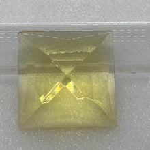 Load image into Gallery viewer, SALE:  35mm square yellow faceted jewel