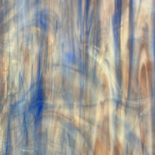 Load image into Gallery viewer, Sale:  WI437 wissmach blue, amber, purple, white  wispy 10.5 x 10.5